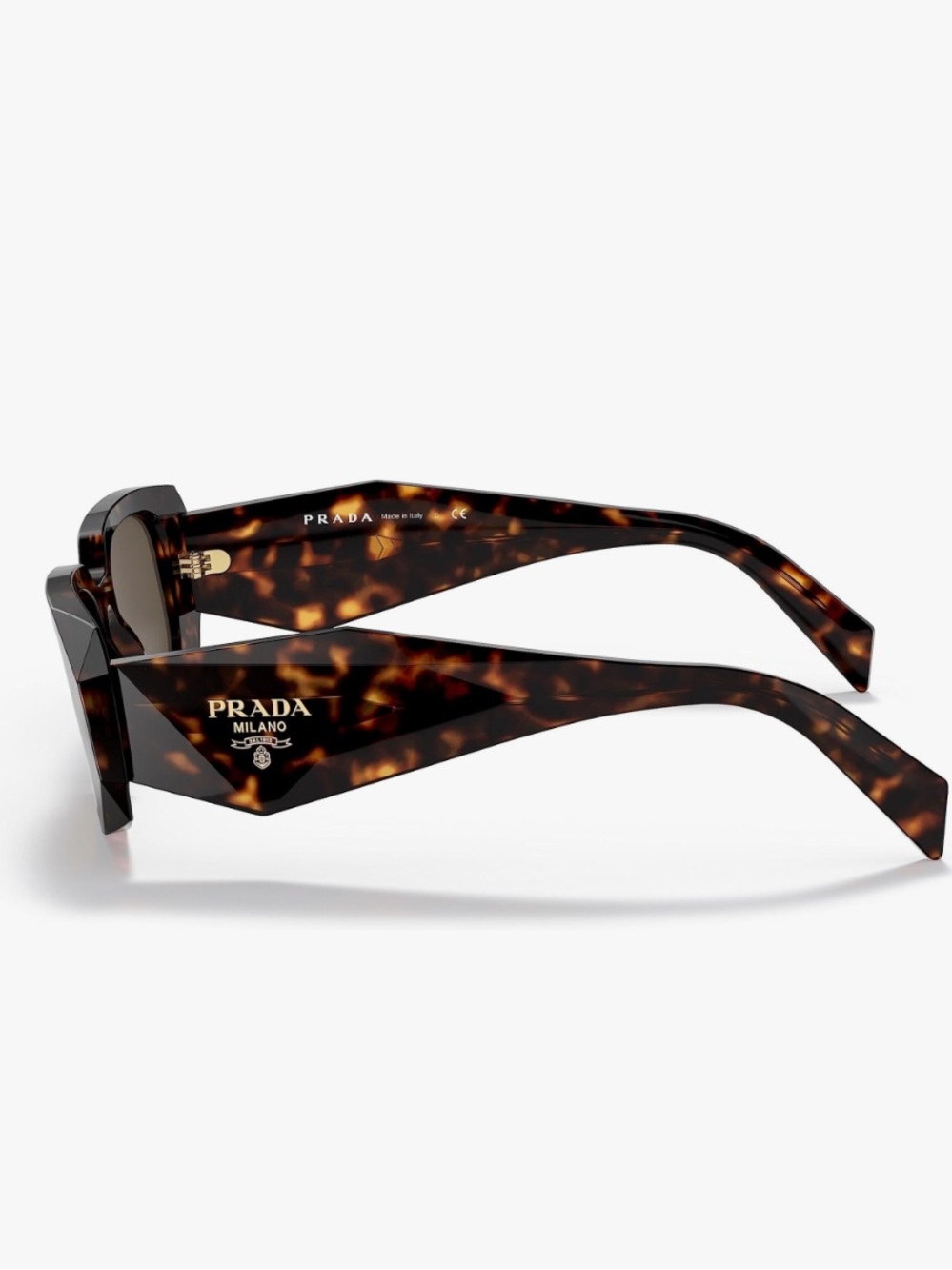New Prada Tortoise Square Frame Sunglasses - Brown Tortoise